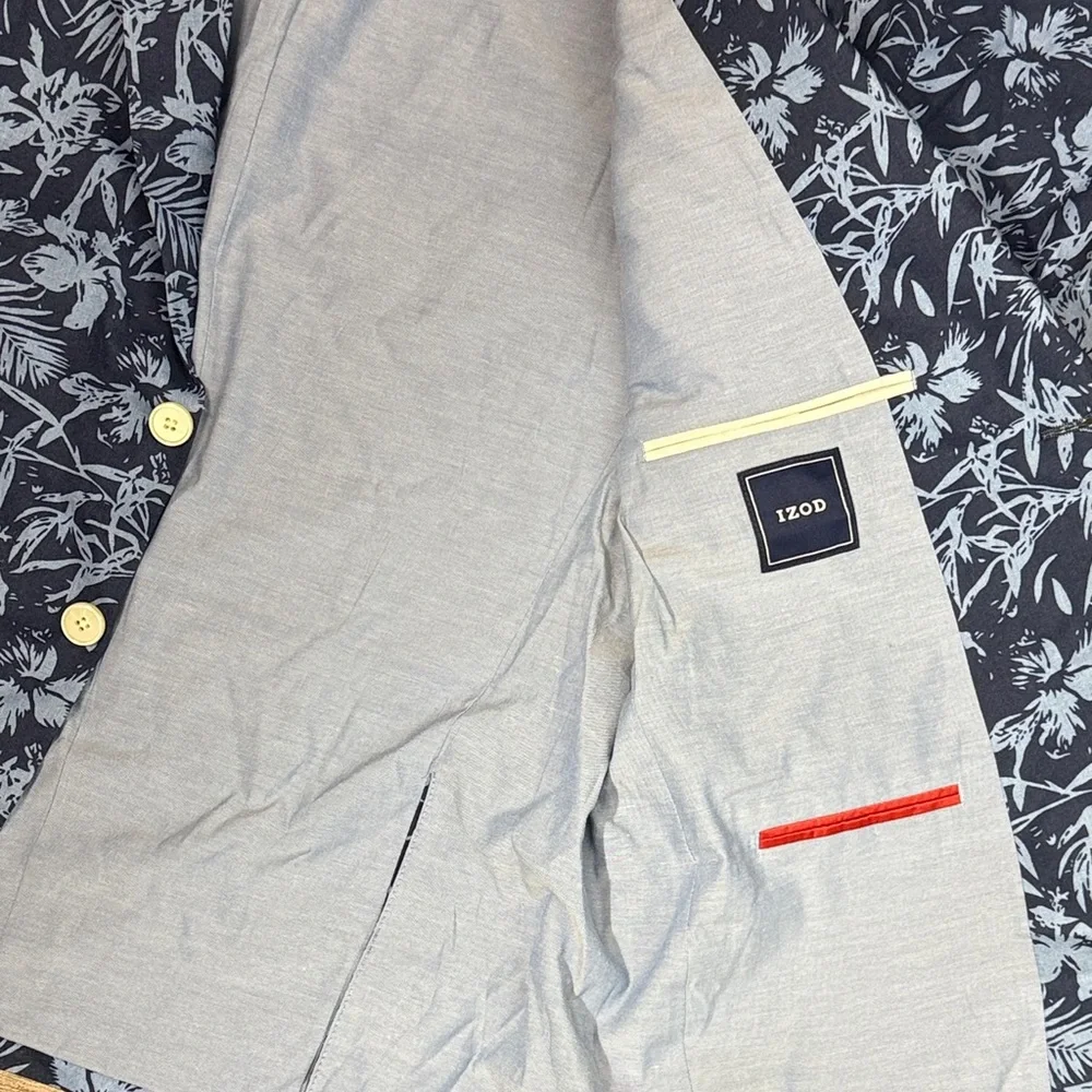 NWT Izod Men's Floral Linen Blend Blazer